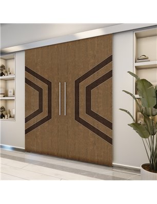 Holzschiebetür Eco-Line - Holz-Mix  Model 3072-2