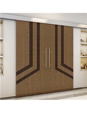 Holzschiebetür Eco-Line - Holz-Mix  Model 3073-3