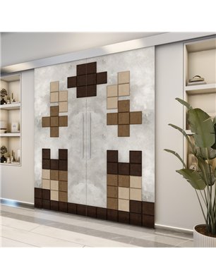 Holzschiebetür Eco-Line - Holz-Mix  Model 3081-2