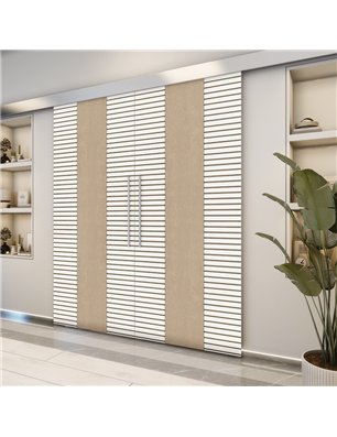 Holzschiebetür Eco-Line - Eiche und Weiss  Model 3013-2
