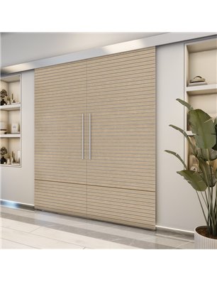Holzschiebetür Eco-Line - Eiche und Weiss  Model 3014-2