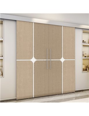 Holzschiebetür Eco-Line - Eiche und Weiss  Model 3017-3