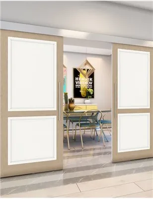 Holzschiebetür Eco-Line - Eiche und Weiss Model 3023