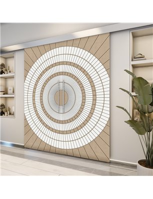 Holzschiebetür Eco-Line - Eiche und Weiss  Model 3036-2
