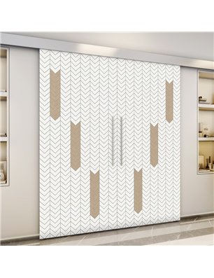 Holzschiebetür Eco-Line - Eiche und Weiss  Model 3043-3
