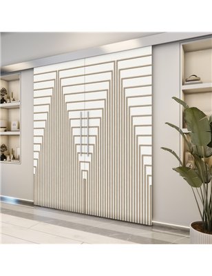 Holzschiebetür Eco-Line - Eiche und Weiss  Model 3053-2