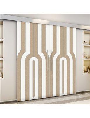 Holzschiebetür Eco-Line - Eiche und Weiss  Model 3056-3