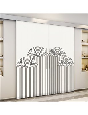 Holzschiebetür Eco-Line - Eiche und Weiss  Model 3057-3