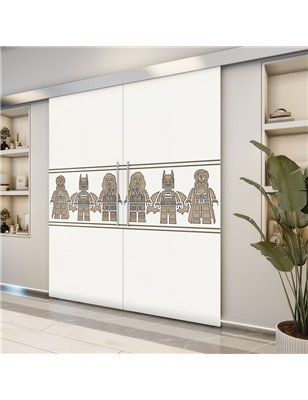 Holzschiebetür Eco-Line - Eiche und Weiss  Model 3063-2