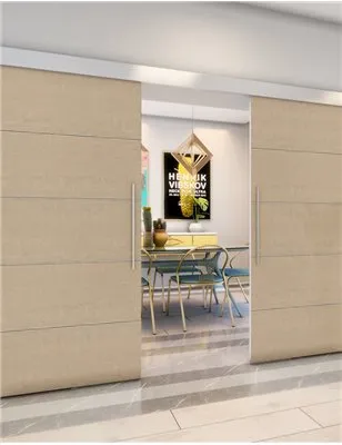 Holzschiebetür Eco-Line - Eiche und Weiss Model 3066