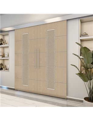 Holzschiebetür Eco-Line - Eiche und Weiss  Model 3067-2