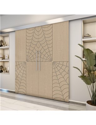 Holzschiebetür Eco-Line - Eiche und Weiss  Model 3076-2