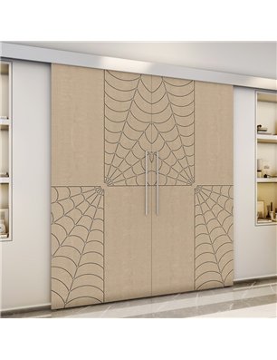 Holzschiebetür Eco-Line - Eiche und Weiss  Model 3076-3