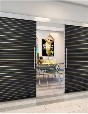 Holzschiebetür Eco-Line - Hell - Dunkel-Mix Model 3014