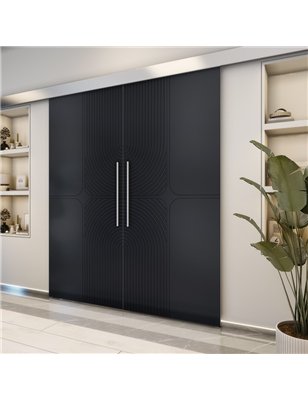 Holzschiebetür Eco-Line - Schwarz  Model 3017-2