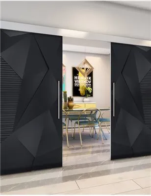 Holzschiebetür Eco-Line - Schwarz Model 3033