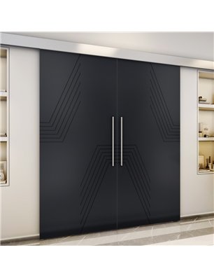 Holzschiebetür Eco-Line - Schwarz  Model 3060-3