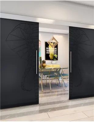 Holzschiebetür Eco-Line - Schwarz Model 3062