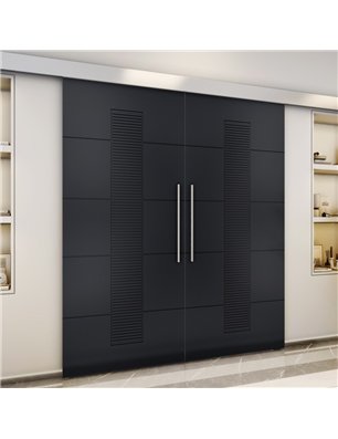 Holzschiebetür Eco-Line - Schwarz  Model 3067-3