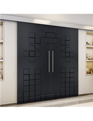 Holzschiebetür Eco-Line - Schwarz  Model 3081-3
