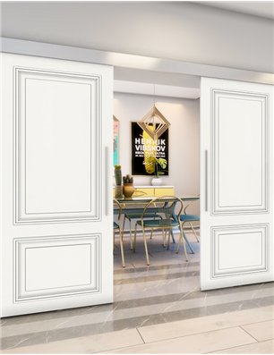 Holzschiebetür Eco-Line - Weiss  Model 3004
