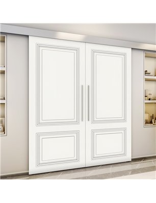 Holzschiebetür Eco-Line - Weiss  Model 3004-3