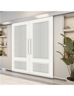 Holzschiebetür Eco-Line - Weiss  Model 3006-2