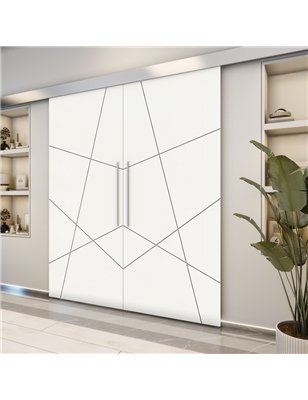 Holzschiebetür Eco-Line - Weiss  Model 3011-2