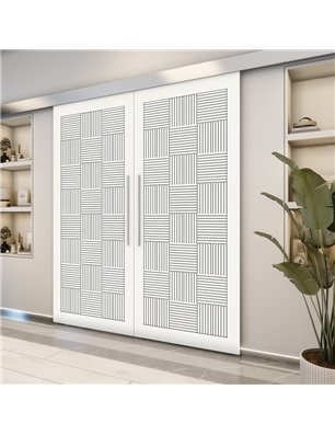 Holzschiebetür Eco-Line - Weiss  Model 3015-2