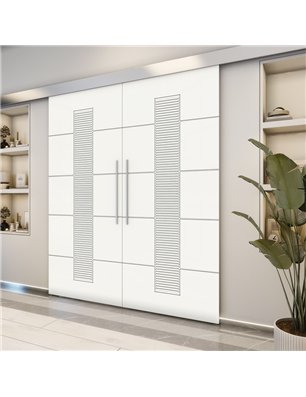 Holzschiebetür Eco-Line - Weiss  Model 3067-2