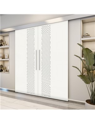 Holzschiebetür Eco-Line - Weiss  Model 3070-2