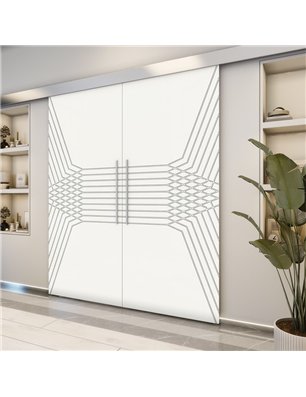 Holzschiebetür Eco-Line - Weiss  Model 3085-2