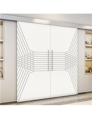 Holzschiebetür Eco-Line - Weiss  Model 3085-3