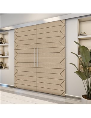Holzschiebetür Eco-Line - Eiche  Model 3007-2