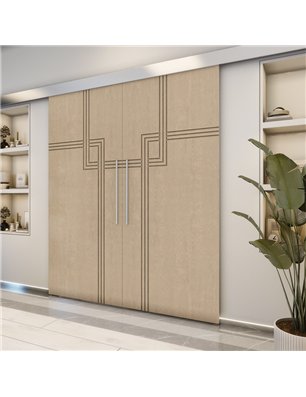 Holzschiebetür Eco-Line - Eiche  Model 3059-2