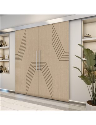 Holzschiebetür Eco-Line - Eiche  Model 3060-2