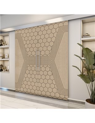 Holzschiebetür Eco-Line - Eiche  Model 3080-2
