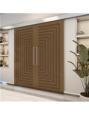 Holzschiebetür Eco-Line - Nussbaum  Model 3001-2