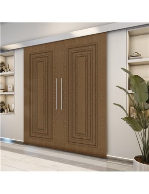 Holzschiebetür Eco-Line - Nussbaum  Model 3002-2