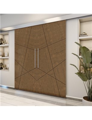 Holzschiebetür Eco-Line - Nussbaum  Model 3011-2