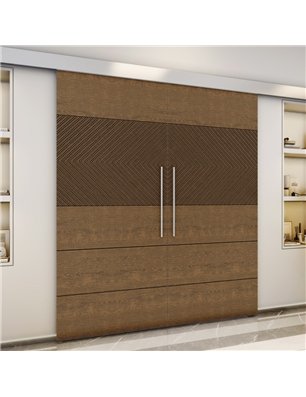Holzschiebetür Eco-Line - Nussbaum  Model 3020-3