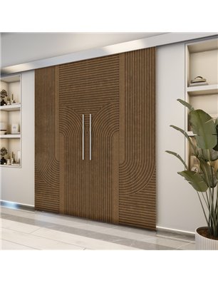 Holzschiebetür Eco-Line - Nussbaum  Model 3040-2