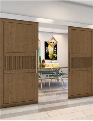 Holzschiebetür Eco-Line - Nussbaum Model 3042