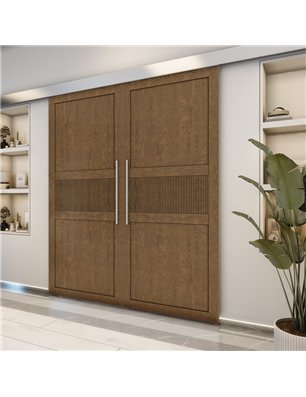 Holzschiebetür Eco-Line - Nussbaum  Model 3042-2