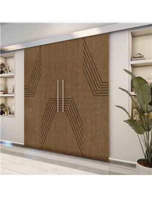 Holzschiebetür Eco-Line - Nussbaum  Model 3060-2