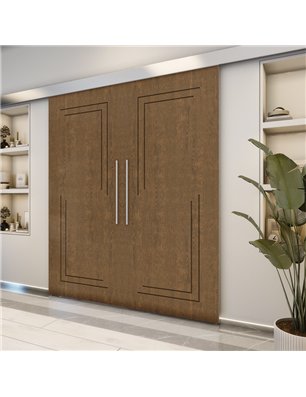 Holzschiebetür Eco-Line - Nussbaum  Model 3065-2