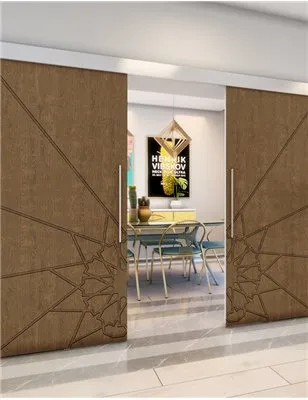 Holzschiebetür Eco-Line - Nussbaum Model 3068