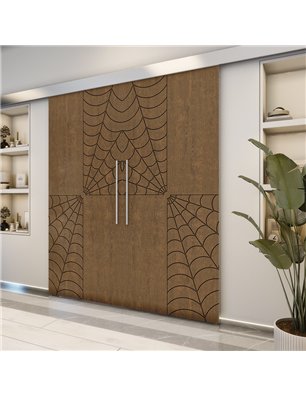 Holzschiebetür Eco-Line - Nussbaum  Model 3076-2