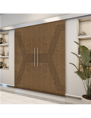 Holzschiebetür Eco-Line - Nussbaum  Model 3079-2