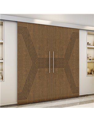 Holzschiebetür Eco-Line - Nussbaum  Model 3079-3